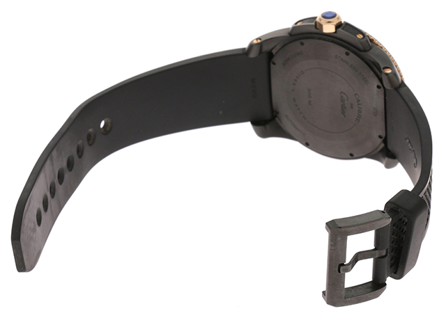 CARTIER W2CA0004 カリブル ダイバー 腕時計 SS ラバー メンズ