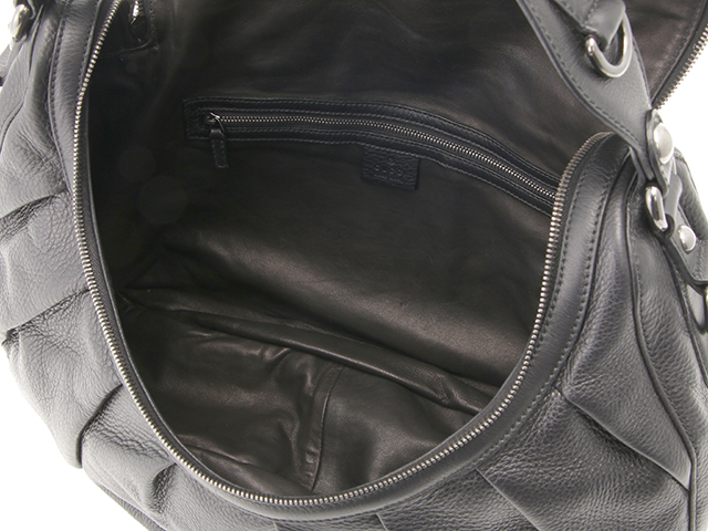 【美品】　Vivette ブラック GUCCI グッチ 2WAYセミショルダーバッグ アイコンビット