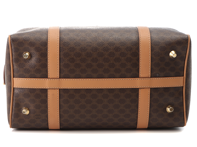 【ネット限定】 CELINE セリーヌ　ボストンバッグ　マカダム　ブラウン　カーフ　ＰＶＣ 　【888】2141200346852　Ｔ