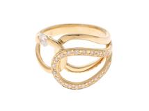 JEWELRY　ジュエリー　リング　K18イエローゴールド　　ダイヤモンド0.15ct/0.17ct 　約5.4g　10号　【430】2141200353072