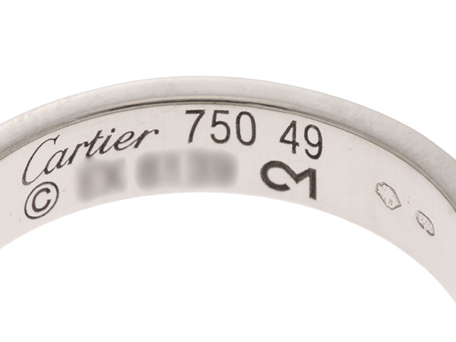 高い素材 Cartier - 53号 ミニラブ リング K18WG カルティエ リング