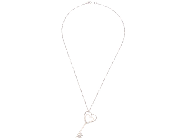 ァッション人気ブランドランキング STAR JEWELRY K18WG ハートキーネックレス スタージュエリー ネックレス、ペンダント、チョーカー