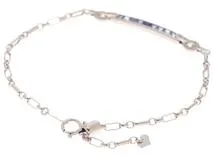 JEWELRY ノンブランド ジュエリー ブレスレット K18 ホワイトゴールド サファイア 0.98カラット ダイヤモンド 0.12カラット 6.3g【473】