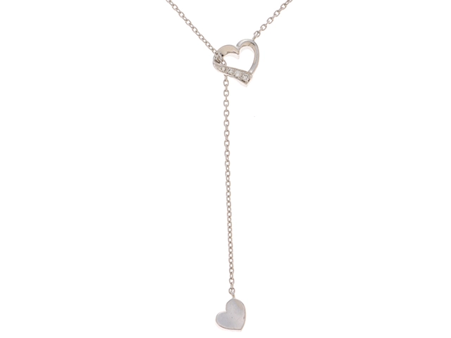 JEWELRY　ジュエリー　ネックレス　K18ホワイトゴールド　ダイヤモンド　0.02　3.7g　2141200378808【472】H