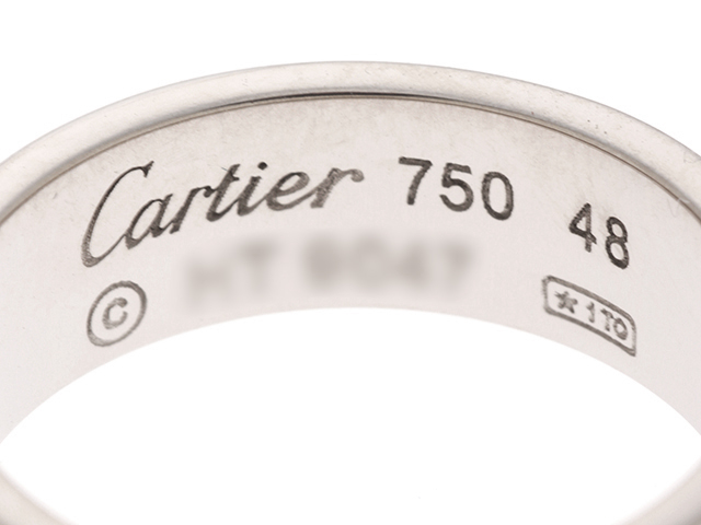 カルティエ K18ホワイトゴールド ラブリング【48】 Cartier カルティエ ラブ リング K18ホワイトゴールド #57 9.2g