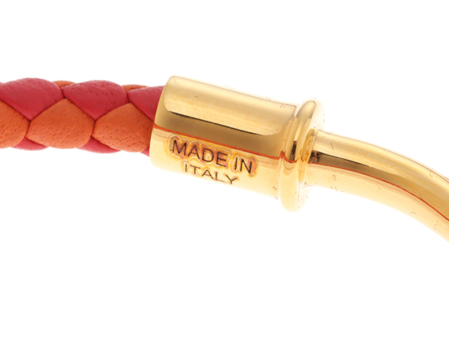 HERMES エルメス 小物 ジャンボブレスレット オレンジ レッド GP