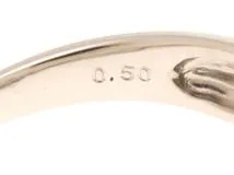 JEWELRY ノンブランド ジュエリー リング K18 ホワイトゴールド ダイヤモンド 0.50カラット 3.1g 11号【473】