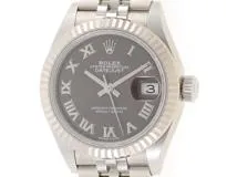 2018年9月 並行 ROLEX ロレックス 時計 デイトジャスト28 279174 ダークグレーローマン WG/SS 自動巻き レディース（2141200397489）M【200】