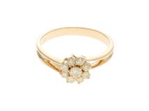 JEWELRY ノンブランド ジュエリー 指輪 リング K18 イエローゴールド イエローダイヤモンド 10号 2.6g【473】