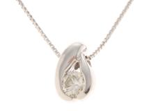 JEWELRY　ノンブランドジュエリー　ネックレス　K18ホワイトゴールド　ダイヤモンド0.213ct　約2.7g　2141200413653【207】