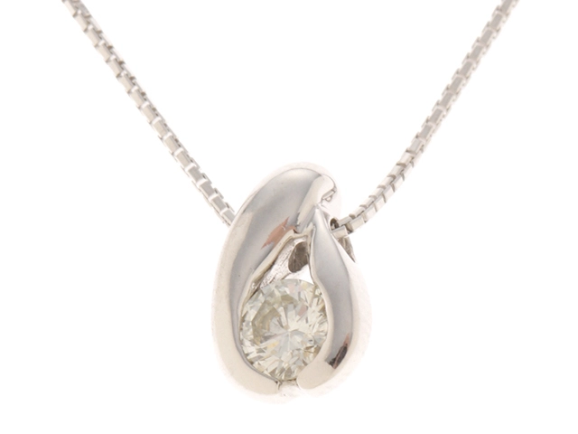 JEWELRY　ノンブランドジュエリー　ネックレス　K18ホワイトゴールド　ダイヤモンド0.213ct　約2.7g　2141200413653【207】