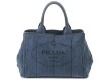 PRADA　プラダ　ミニカナパ　デニム　ブルー　２ｗａｙバッグ　1BG439【434】2141200415541