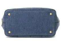 PRADA　プラダ　ミニカナパ　デニム　ブルー　２ｗａｙバッグ　1BG439【434】2141200415541