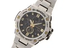 CASIO カシオ 腕時計 2023年並行品 G-SHOCK G-STEEL GST-B100D-1A9JF 樹脂／ステンレス タフソーラー Bluetooth【472】SJ