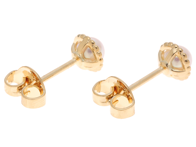 MIKIMOTO ミキモト ピアス K18 ゴールド パール 約1.4g 2141200429029