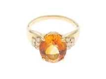 JEWELRY　ノンブランドジュエリー　 　リング　K18 ゴールド　#9  　シトリン2.67　ダイヤモンド1.63   　5.0g  　【472】HG