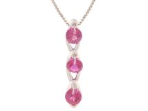 JEWELRY ノンブランドジュエリー ネックレス K18ホワイトゴールド/ルビー0.67ct 重さ約3.3g【472】HG