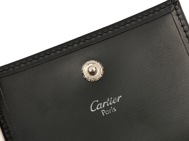 Cartier　カルティエ　パシャ　コインケース　財布　小物　ブラック　レザー　L3000205　【433】