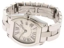 Cartier カルティエ ミニロードスター W62016V3 シルバー文字盤 ステンレス 電池式 クオーツ レディース 女性用腕時計 【473】