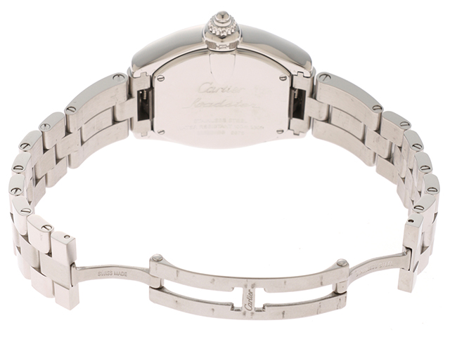 Cartier カルティエ ミニロードスター W62016V3 シルバー文字盤 ステンレス 電池式 クオーツ レディース 女性用腕時計 【473】 image number 3