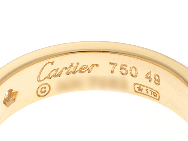 Cartier カルティエ 貴金属・宝石 リング ミニラブリング 1ポイント ダイヤモンド K18 イエローゴールド ＃49（日本サイズ9号）  4.1g【473】 の購入なら「質」の大黒屋（公式）