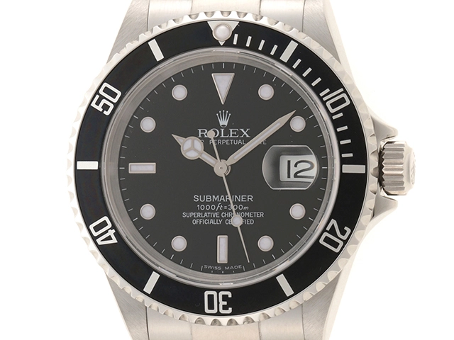 Z番2007年正規品 ROLEX ロレックス 腕時計 サブマリーナ デイト 16610 ステンレス ブラック文字盤 ルーレット無し 自動巻き【472】SJ