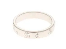 カルティエ　 Cartier　ハッピーバースディ　リング　指環　指輪　WG　ホワイトゴールド　55号　5.4ｇ　【472】HF