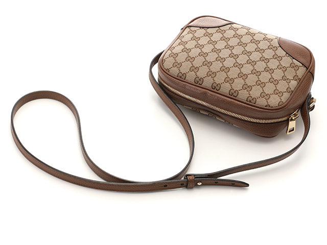 GUCCI グッチ バッグ GGキャンバスショルダーバッグ ベージュ ブラウン  