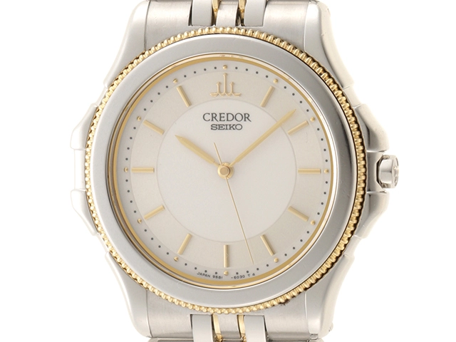 SEIKO セイコー CREDOR クレドール パシフィーク メンズ 男性用腕時計 クオーツ 電池式 ステンレス イエローゴールド ホワイト  GCAR034 【474】 の購入なら「質」の大黒屋（公式）