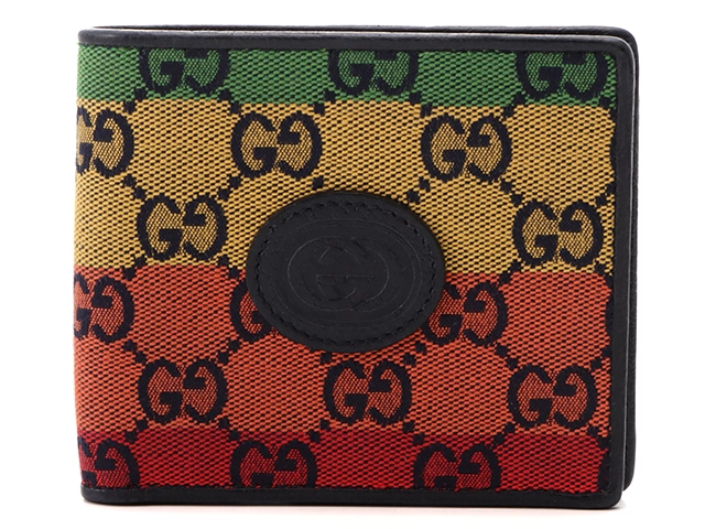 GUCCI グッチ GGマルチカラー 二つ折り財布 レッド/オレンジ/イエロー