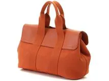 HERMES エルメス ヴァルパライソPM 200220M-36 トワルシェブロン/レザー オレンジ/SV トートバッグ ハンドバッグ【434】  の購入なら「質」の大黒屋（公式）