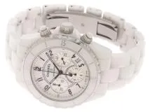 CHANEL　シャネル　腕時計　J12クロノグラフ　H1007　自動巻き　オートマチック　ホワイト　セラミック【472】SJ
