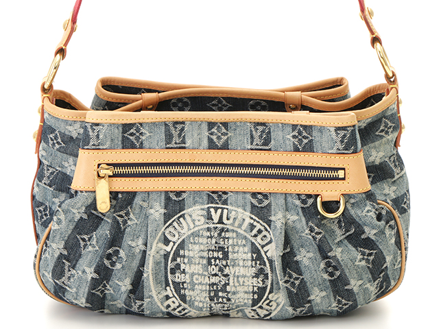 LOUIS VUITTON　ルイ・ヴィトン　ポルテ・エポル・レイエMM　M95334　モノグラム・デニム　ブルー　【431】2141300340132