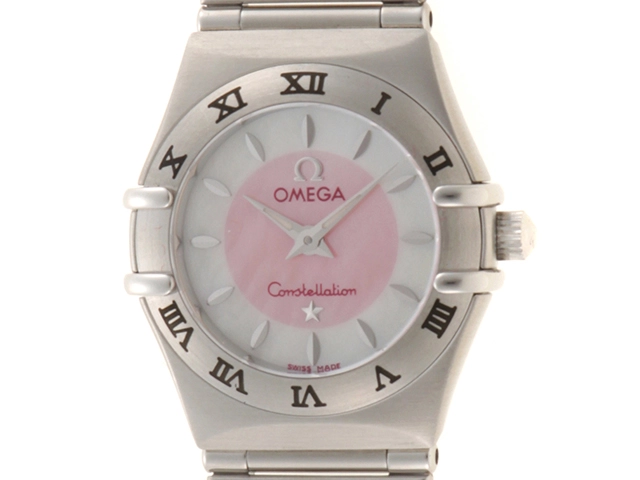 オメガ　OMEGA  腕時計 レディース コンステレーションミニ ピンクシェル
