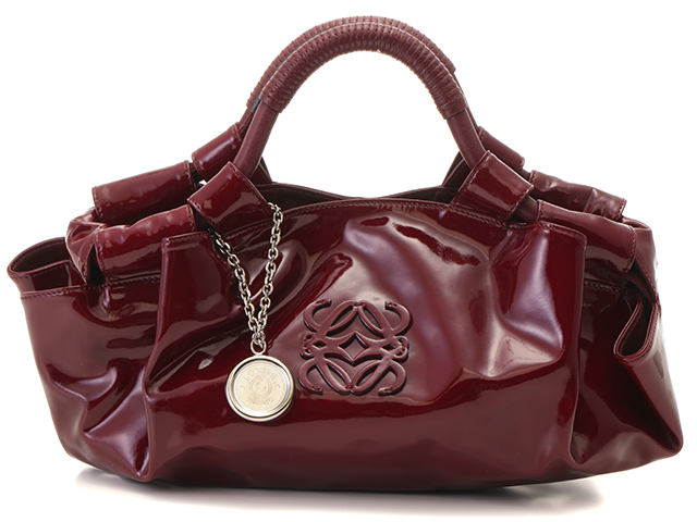 【通販激安】 ネット限定】LOEWE ボルドー パテント ナッパアイレ ロエベ バッグ