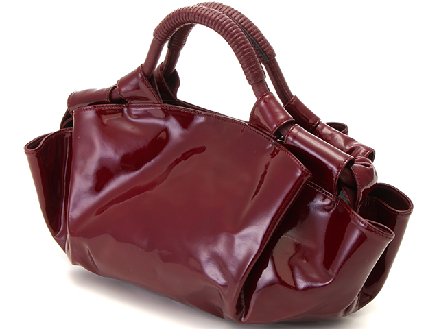 ネット限定】LOEWE ロエベ ナッパアイレ パテント ボルドー