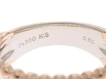 JEWELRY　ノンブランドジュエリー　リング　指輪　K18PG　ピンクゴールド　PT900　プラチナ　ダイヤモンド0.50ct　約8.0g　14号　2141300363346　【432】