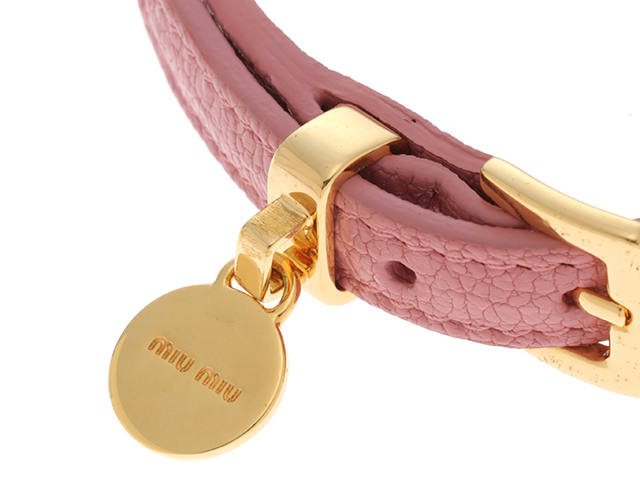 MIU MIU ミュウミュウ スターチャームブレスレット ピンク