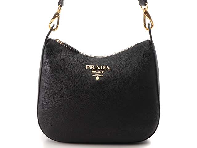 PRADA プラダ ショルダーバッグ ブラック レザー 1BC166【430