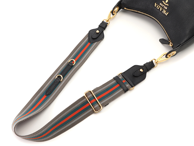 PRADA プラダ ショルダーバッグ ブラック レザー 1BC166【430 