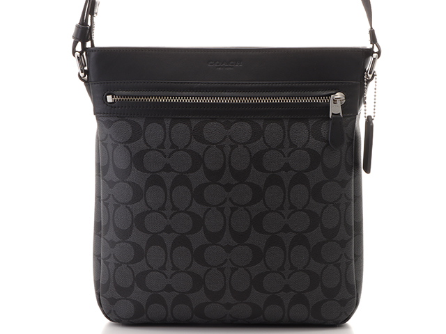 COACH コーチ シグネチャー ショルダーバッグ グレー/ブラック