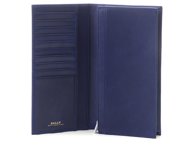 BALLY バリー タリロ 6193096 長財布 ブルー レザー 【205】 の