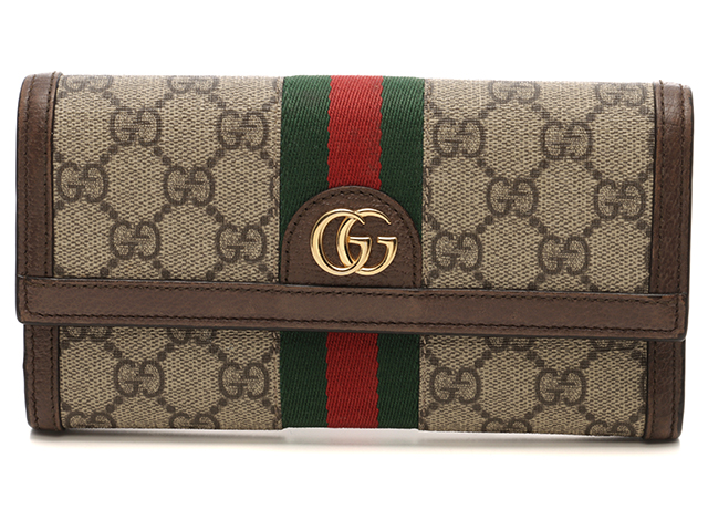 GUCCI グッチ オフィディア ＧＧコンチネンタルウォレット ベージュ ...