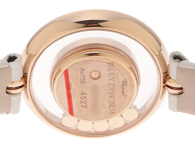 Chopard 20/3957-24 ハッピーダイヤモンド  メーカーコンプリート 腕時計 K18YG 革 レディース