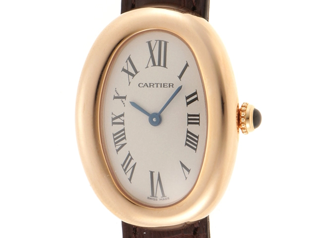 Cartier カルティエ ベニュワール SM W1544956 18RG/革 腕時計 レディース アイボリー文字盤（2141300409235）【200】