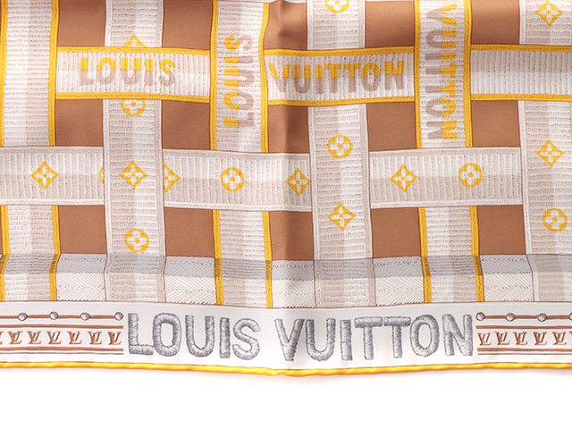 Louis Vuitton ルイヴィトン スカーフ カレ90・LV ディテールズ M78108 ジョーヌ シルク 新品同様品 【472】ＡＨ  の購入なら「質」の大黒屋（公式）