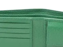 GUCCI　グッチ　GGスプリーム 二つ折り財布 ベージュ/グリーン PVC/レザ　433