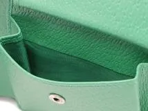 GUCCI　グッチ　GGスプリーム 二つ折り財布 ベージュ/グリーン PVC/レザ　433