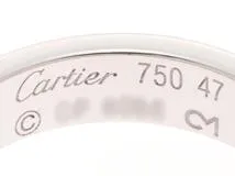 Cartier カルティエ ミニラブリング リング ラブウエディングリング 1Pダイヤモンド WG 5.1g #47【434】
