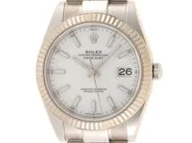 ランダム番2022年4月　ROLEX　ロレックス　デイトジャスト41　126334　ホワイト　WG/SS　メンズ　自動巻き　2141300420247【432】